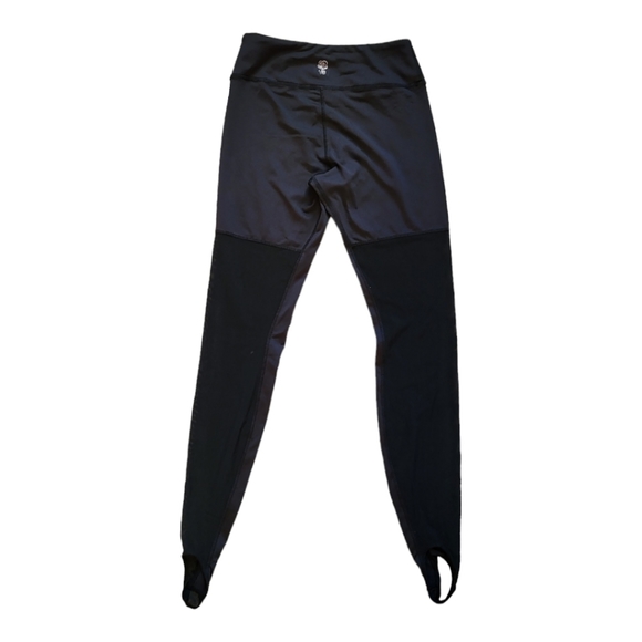 Mesh Stirrup Leggings Black Yoga Pants Size XS - Picture 4 of 5